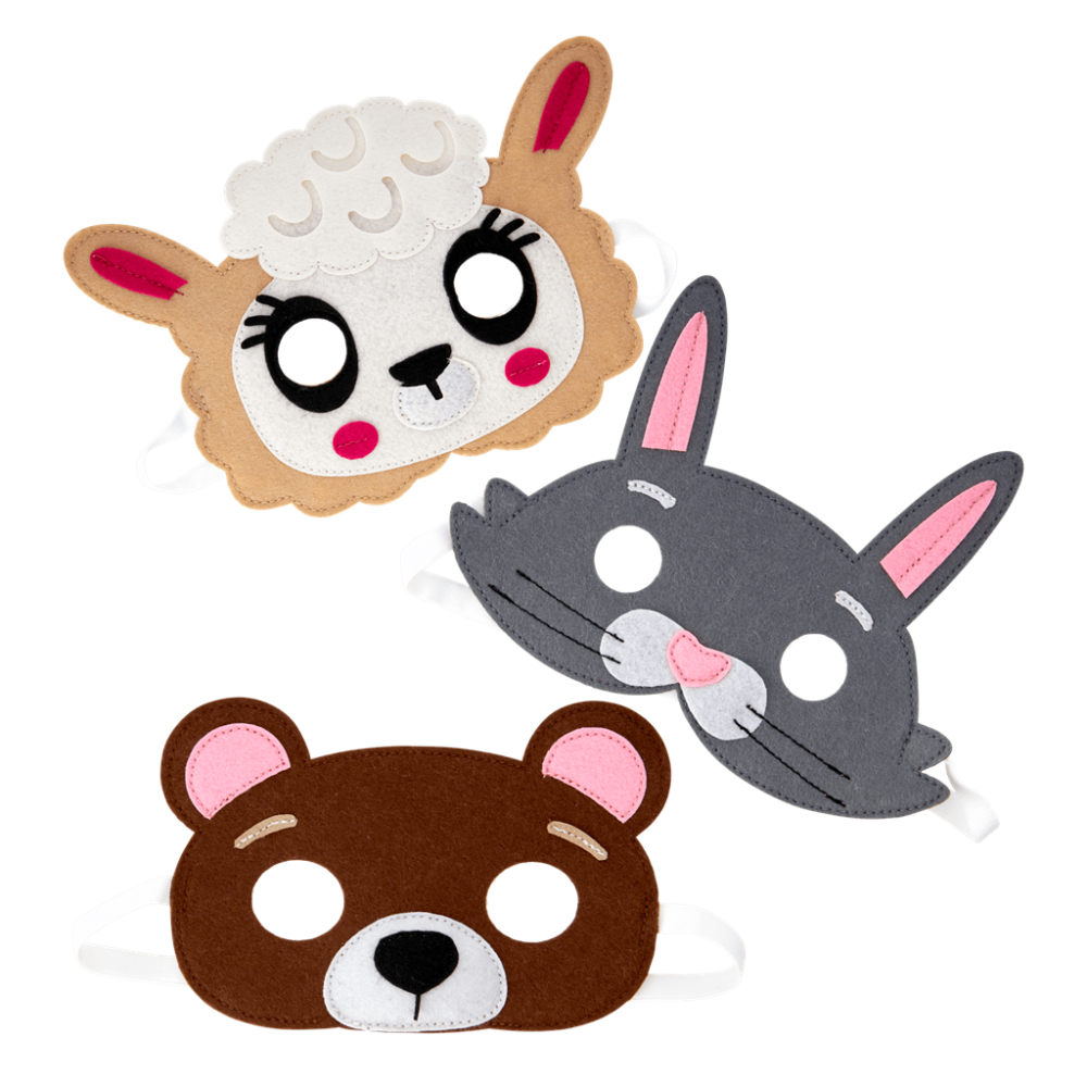 Animal Felt Kids Masks By Rice DK